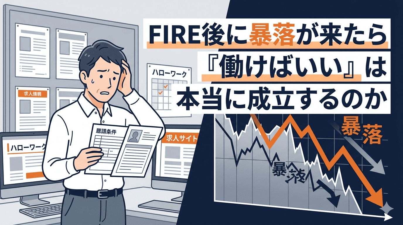 FIRE後に暴落が来てから再就職・アルバイト応募を試みた実体験｜「働けばいい」が想像以上に難しい理由